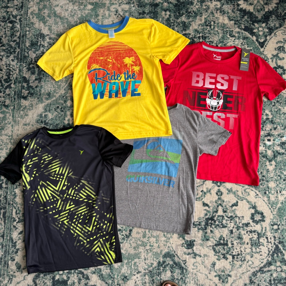 Set of 4 Boys T-shirts Tops Size Large 10-12